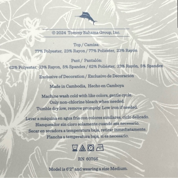 Tommy Bahama Men's Long Lounge Set Size: L or XL Blue and Gray - Picture 6 of 12